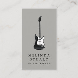 Modern minimalistisk Chic Musician Guitar Teacher Visitkort
