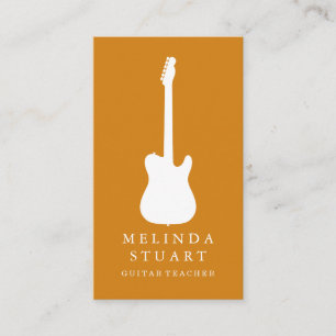 Modern minimalistisk chic musiker gitarrlärare visitkort