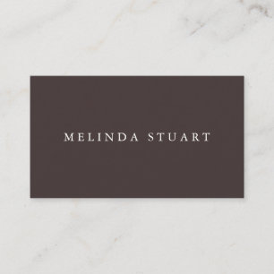 Modern minimalistisk Chic, svart och vit Visitkort