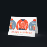 Modern minimalistisk Chic Ugly Knitten Sweater Helgkort<br><div class="desc">Utformningen består av en modern minimal Chic,  ugglatt sötad

Tillgänglig här:
http://www.zazzle.com/store/selectpartysupplies</div>