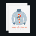 Modern minimalistisk Chic Ugly Knitten Sweater Julkort<br><div class="desc">Utformningen består av en modern minimal Chic,  ugglatt sötad

Tillgänglig här:
http://www.zazzle.com/store/selectpartysupplies</div>