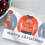Modern minimalistisk Chic Ugly Knitten Sweater Julkort<br><div class="desc">Utformningen består av den moderna minimalistiska Chicen Ugly Knitted Sweater som finns här: http://www.zazzle.com/store/selectpartysupplies</div>