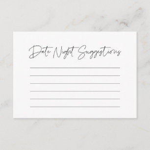 Modern Minimalistisk datumnatttanke Tilläggskort