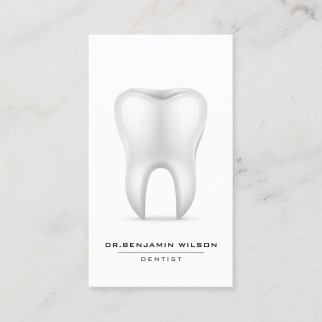 Modern minimalistisk dentist visitkort (Framsida)