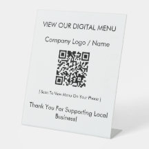 Modern minimalistisk digital meny QR-kod restauran