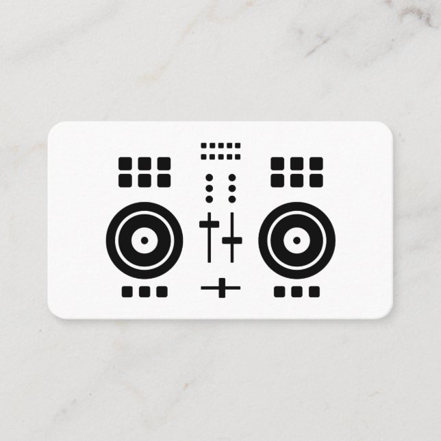 Modern Minimalistisk DJ  Visitkort (Framsida)