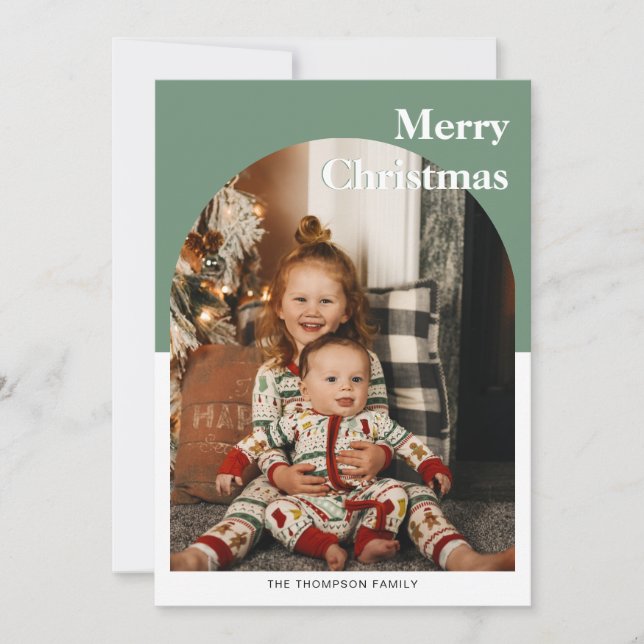 Modern, minimalistisk djupbildsmatning av djupgåen julkort (Framsida)