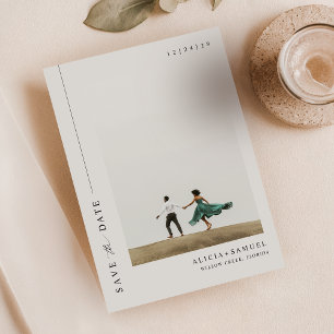 Modern, minimalistisk Dubbla, sidfoto Spara Datumet