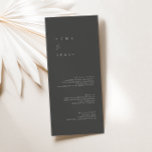 Modern minimalistisk Dusty Grått Bröllop Flat Menu Meny<br><div class="desc">Utformningen har ett handskrivet teckensnitt och modern minimalistisk design. Designad att samordna med för "SERENA" bröllopsinbjudan. Om du vill ändra information klickar du på "Anpassa". Om du vill flytta texten eller ändra storlek, teckensnitt eller färg klickar du på "Klicka för att anpassa ytterligare". Visa samlingslänken på den här sidan om...</div>