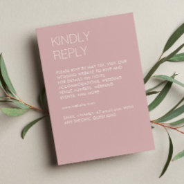Modern minimalistisk Dusty Ro Bröllop OSA Kort
