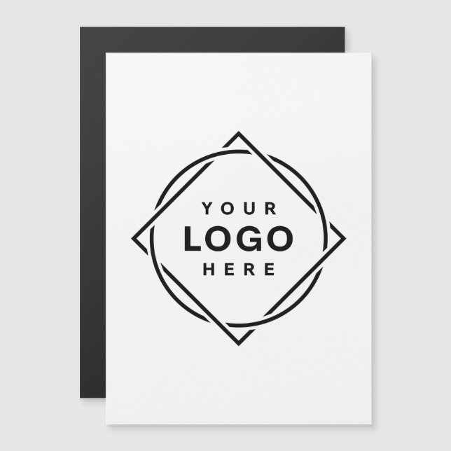 Modern, minimalistisk, elegant & anpassningsbar magnetisk inbjudningskort (Fram/baksida)