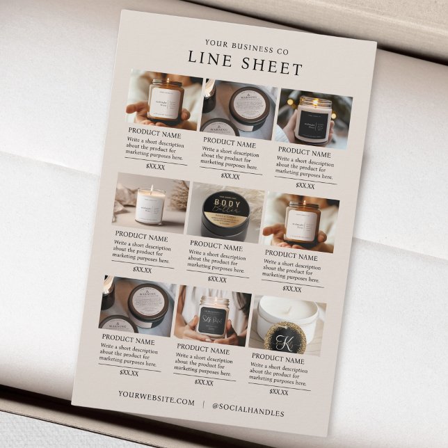 Modern Minimalistisk Elegant Beige Product Line La (Skapare uppladdad)