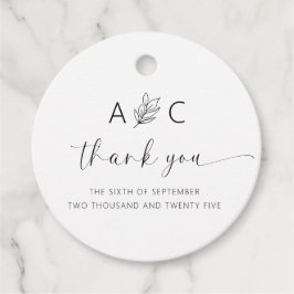 Modern minimalistisk Elegant bröllop Gåvor Etiketter