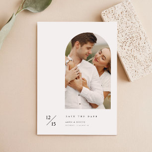Modern minimalistisk elegant bröllopsfotobudget spara datumet