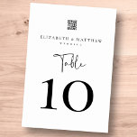 Modern minimalistisk Elegant enkel Bröllop Bordsnummer<br><div class="desc">Perfekt för bord-kort med ramar. Modern kursiv stil och serif-typografi. Dessa inslag är enkla,  tidlösa och klassiska.. Detta är designat av White Papper Birch Co. exklusiv för Zazzle. Finns här: http://www.zazzle.com/store/whitepaperbirch</div>