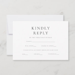 Modern minimalistisk Elegant enkel Bröllop OSA Kort