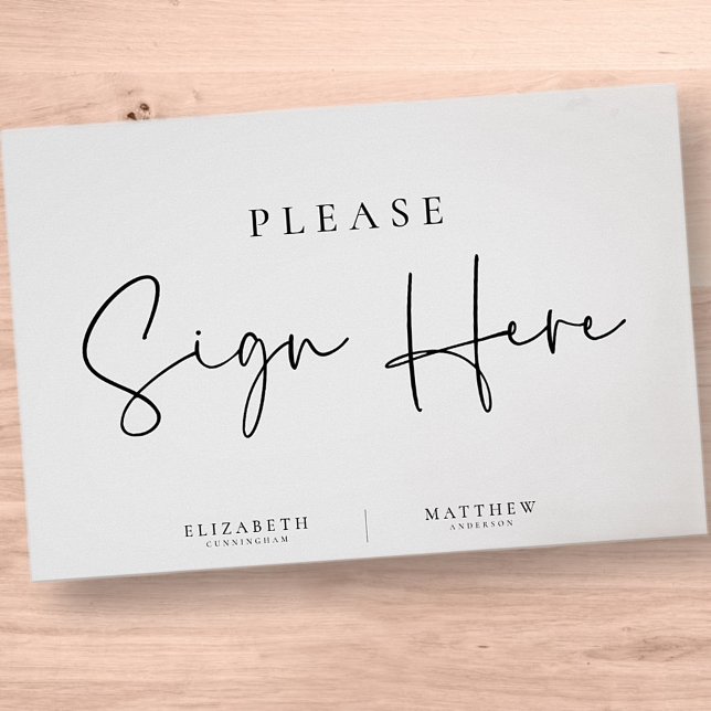 Modern minimalistisk Elegant enkel Bröllop Poster (Skapare uppladdad)