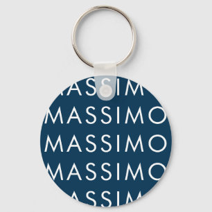 Modern minimalistisk elegant enkel preussisk blå n nyckelring