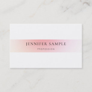 Modern Minimalistisk Elegant Enkel Rosa Profession Visitkort
