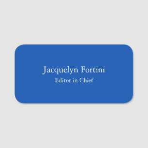 Modern minimalistisk Elegant för blå koboltblått Namnbricka