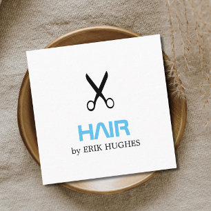 Modern Minimalistisk Elegant Frisör Fyrkantigt Visitkort