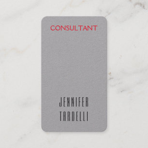 Modern minimalistisk Elegant i bakgrunden av Gråt Visitkort