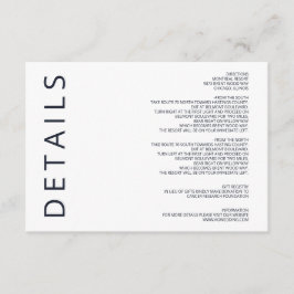 Modern minimalistisk Elegant i Bröllop Tilläggskort