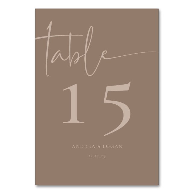 Modern minimalistisk elegant klassisk bordskort (Framsidan)