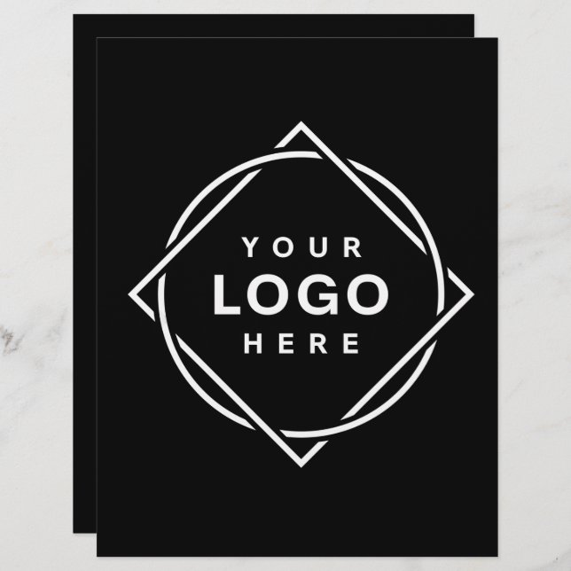 Modern, minimalistisk, Elegant och Anpassade Brevhuvud (Fram/baksida)