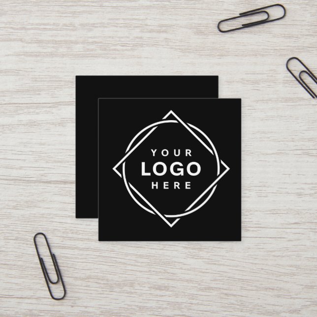 Modern, minimalistisk, Elegant och Anpassade Fyrkantigt Visitkort (Fram/Back In Situ)