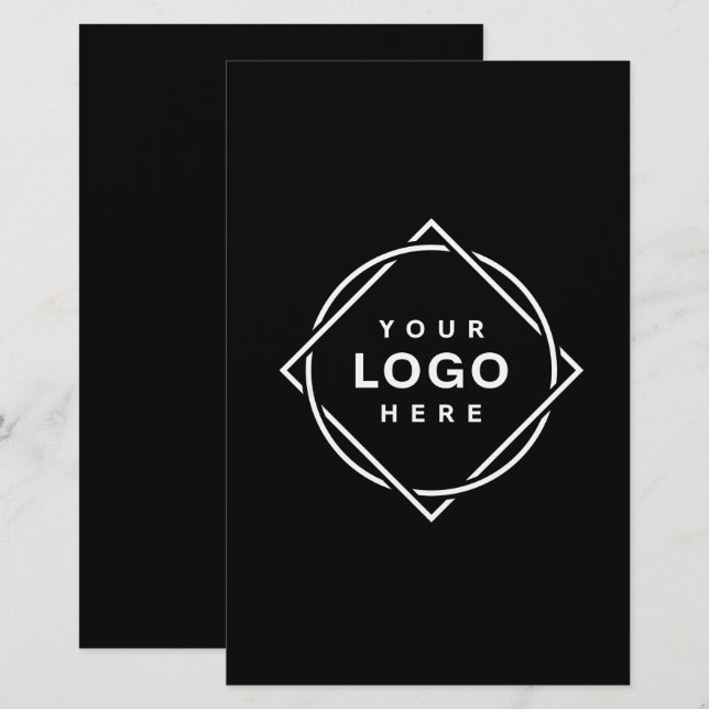 Modern, minimalistisk, elegant och anpassningsbar  brevpapper (Fram/baksida)