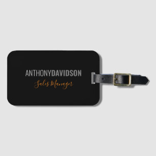 Modern minimalistisk Elegant Professionell Black G Bagagebricka