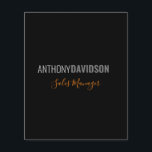 Modern minimalistisk Elegant Professionell Black G Flygblad<br><div class="desc">Ren och enkel modern Professionell.</div>