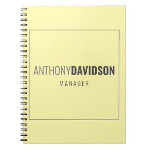 Modern minimalistisk elegant professionell krämfär anteckningsbok