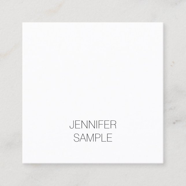 Modern minimalistisk Elegant - rengör lyx Fyrkantigt Visitkort (Framsida)