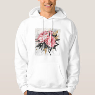 Modern minimalistisk elegant Rosa Ros Design Hoodie