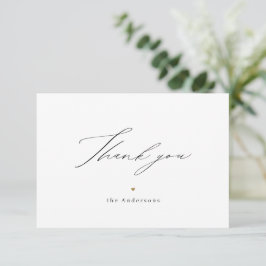 Modern minimalistisk elegant skrivstil tack kort