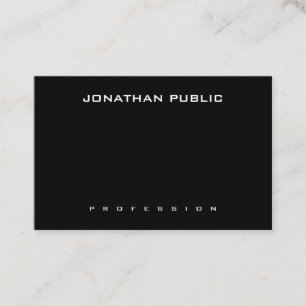 Modern minimalistisk Elegant, svart och vitt Trend Visitkort
