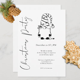 Modern Minimalistisk Elegant Tomte Julfest Inbjudningar
