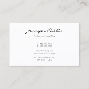 Modern minimalistisk elegant trendig kalligrafi na visitkort