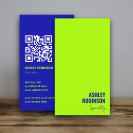 Modern minimalistisk elektrisk QR-kodkalk Visitkort