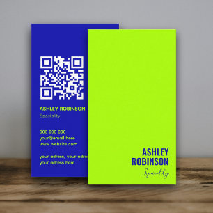 Modern minimalistisk elektrisk QR-kodkalk Visitkort