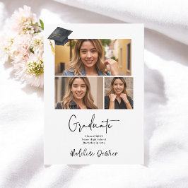 Modern minimalistisk enkel 3 foton studenten meddelande