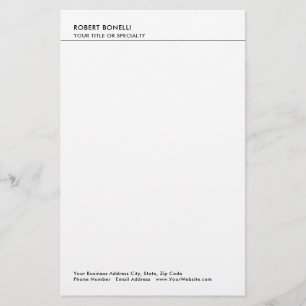 Modern minimalistisk enkel affärsverksamhet brevpapper