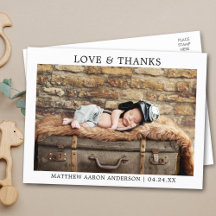 Modern minimalistisk enkel Baby Kärlek och tack