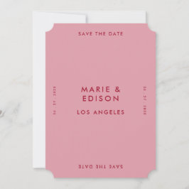 Modern minimalistisk enkel Bröllop spara datum Inbjudningar