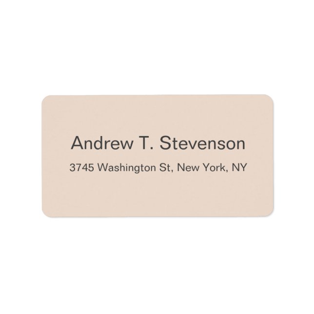 Modern minimalistisk enkel Elegant Adressetikett (Framsidan)