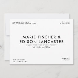 Modern, minimalistisk, enkel, elegant Charming Brö Inbjudningar
