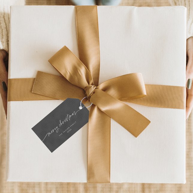 Modern, minimalistisk, enkel Elegant Chic jul Presentetikett (Skapare uppladdad)