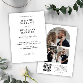 Modern, minimalistisk, enkel Elegant Photo Bröllop Inbjudningar